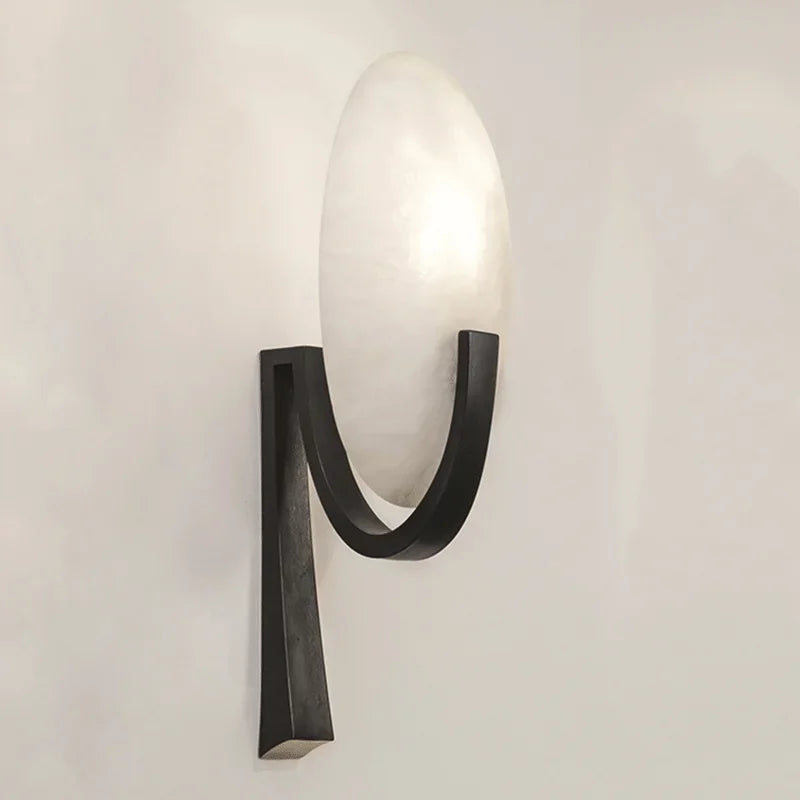 LuxeNord - Moderne Postmoderne Wandlamp van Koper en Marmer met LED Verlichting