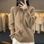 100% Pure Wol Rits Cardigan/Trui voor vrouwen