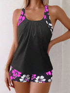 Sexy Floral Tankini Badpak voor Dames met Gevoerde Cups - Verstelbare Bandjes 2
