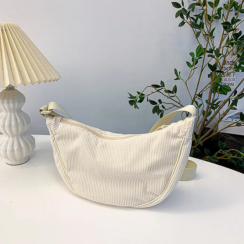 Corduroy Schoudertas Gracie Met Verstelbare Band En Stijlvolle Design Voor Everyday Gebruik En Mode Statement