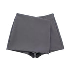 Variant image for Dames Skort Zwart Asymmetrisch Hoge Taille M Polyester-23