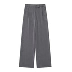 Variant image for Dames Wijd Been Broek Beige M Katoen Hoog Taille-1