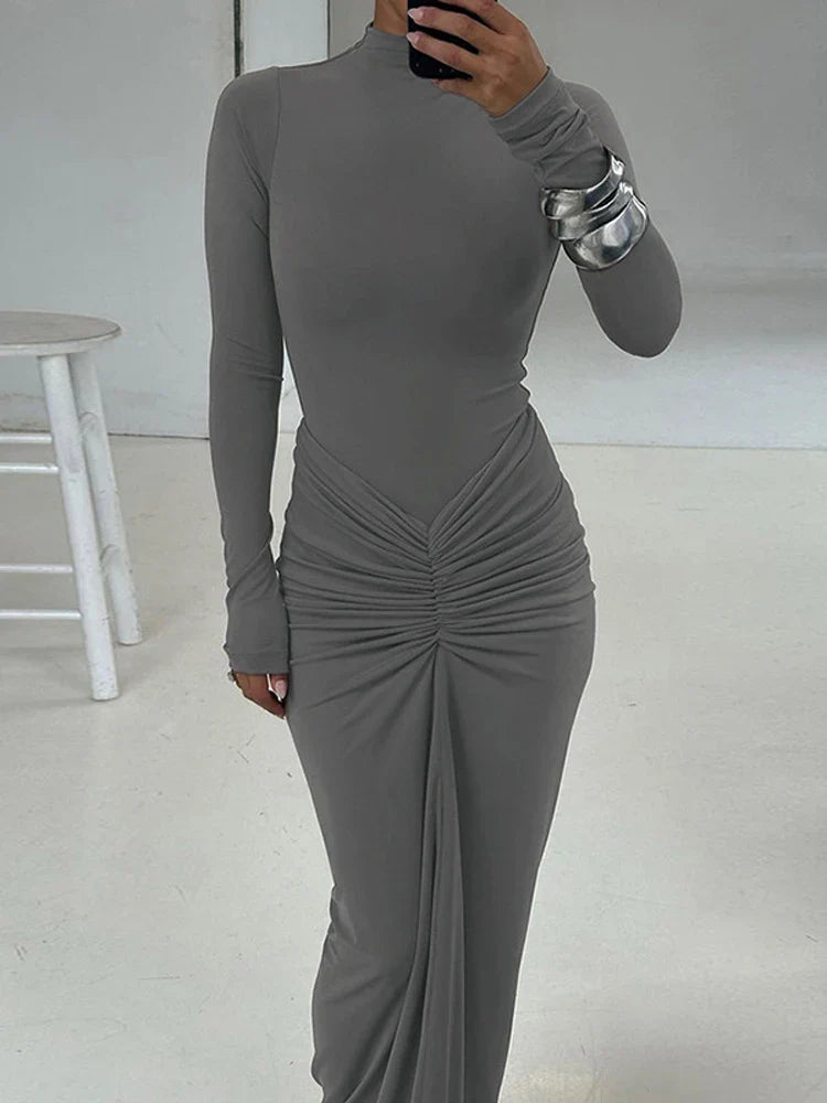Tossy Sara Plissé Hoge Taille Feestjurk