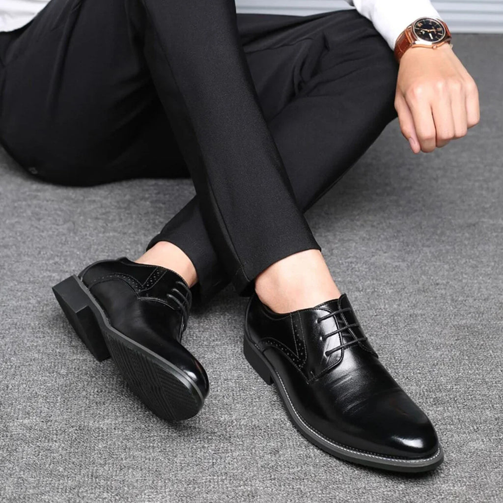 Heren Leren Oxford Schoenen Met Formele Brogue Details
