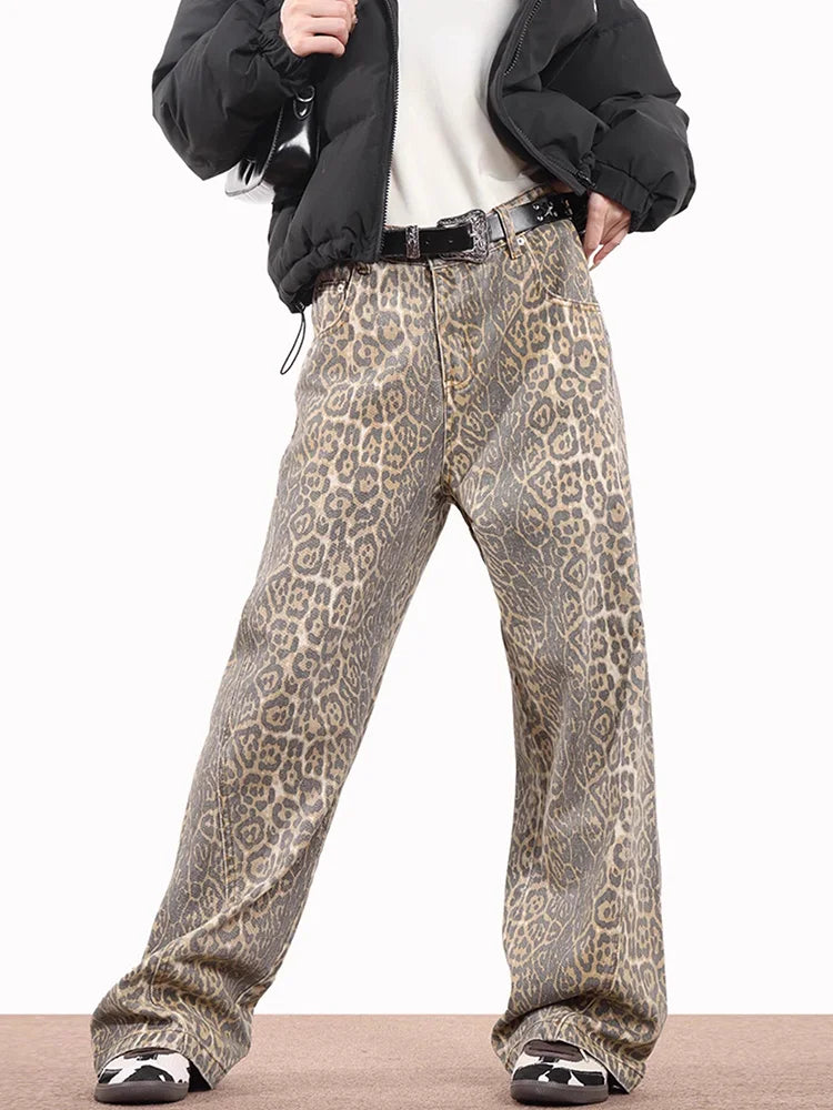 Vintage Century Luipaardprint Jeans