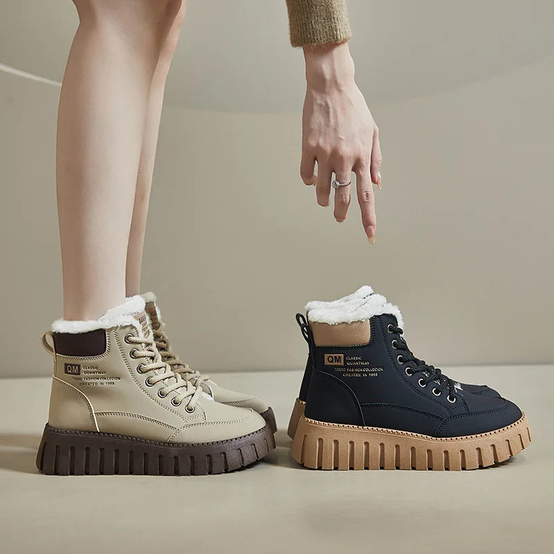 Tiril | Platform katoenen laarzen