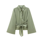 Variant image for Dames Blouse Zwart M Polyester met Lange Mouwen en Vlinderdas-1