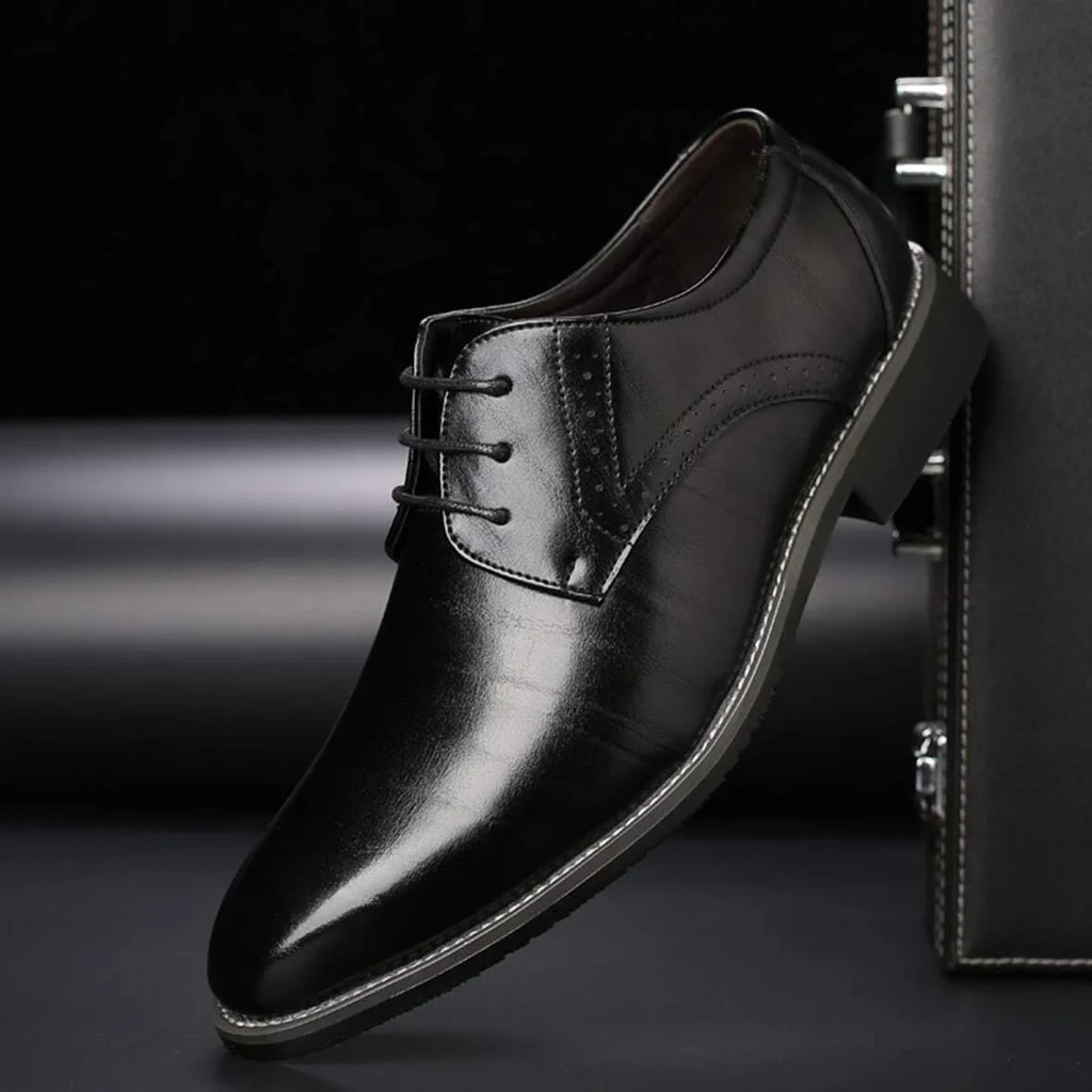 Heren Leren Oxford Schoenen Met Formele Brogue Details