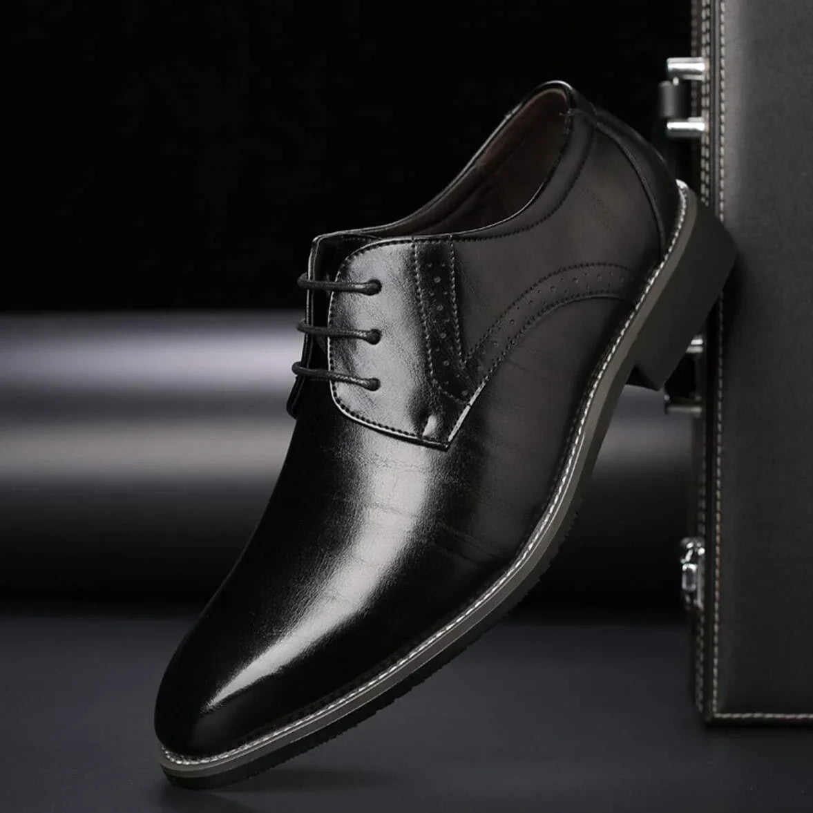 Heren Leren Oxford Schoenen Met Formele Brogue Details
