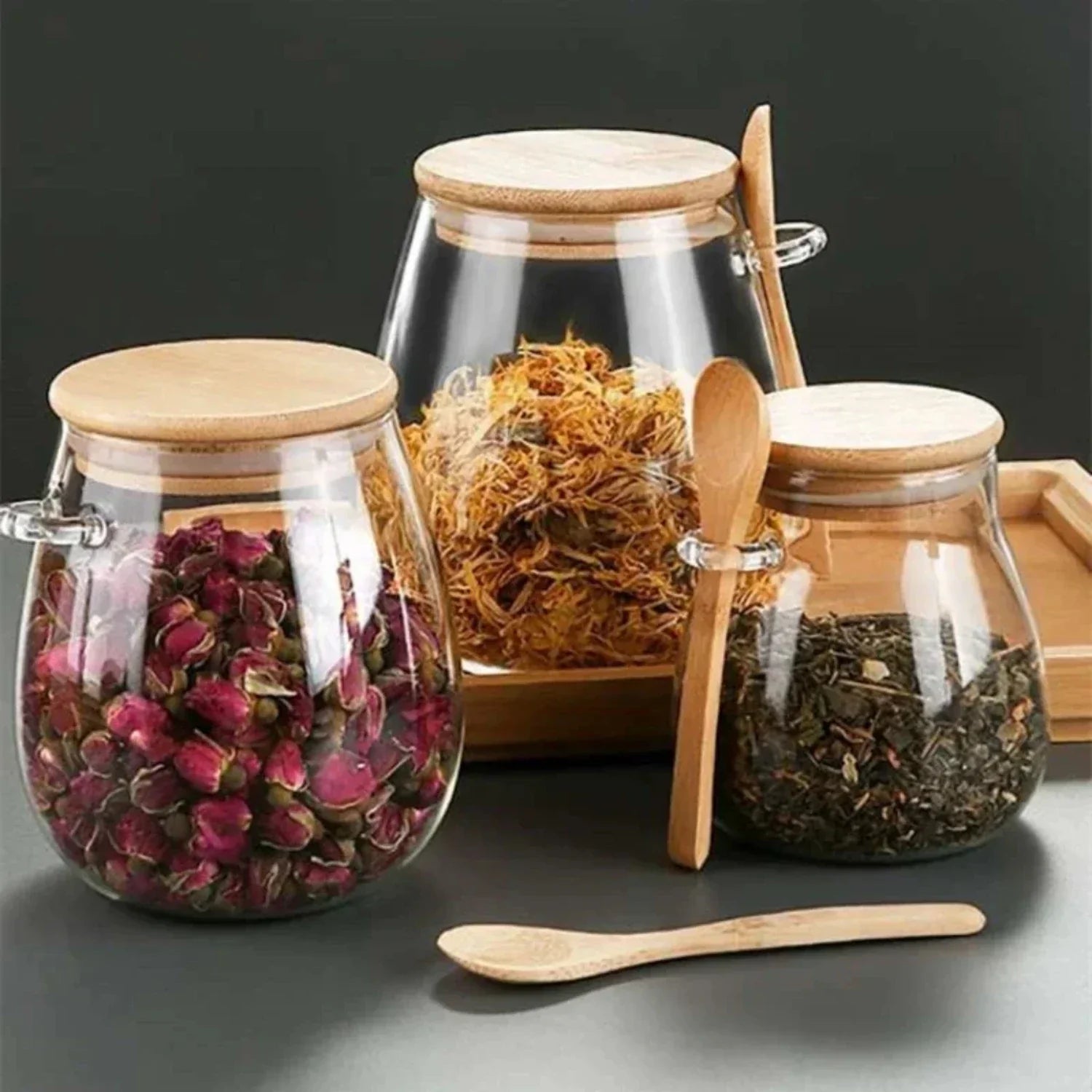Luchtdichte Glazen Pot voor Suiker, Thee en Koffie – Hoogwaardig Glas met Hermetisch Deksel voor Versheid