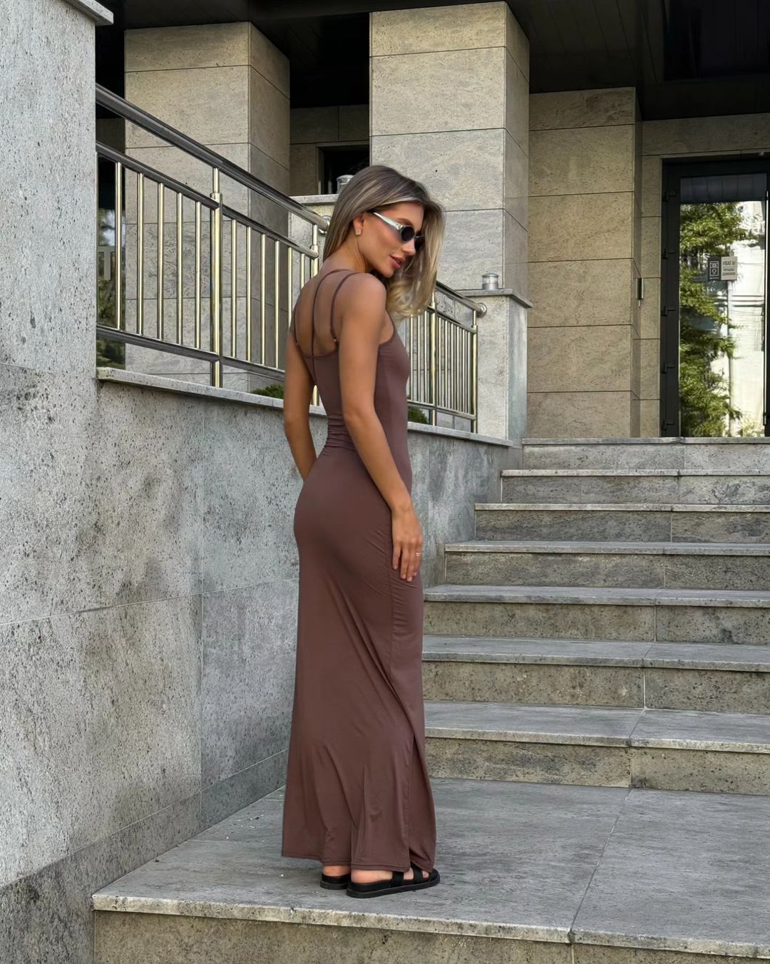 Casual zachte lounge maxi-jurk
