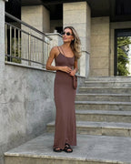 Casual zachte lounge maxi-jurk