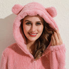 SnugglePaws - Superzachte Fleece Onesie met Berenoortjes 1