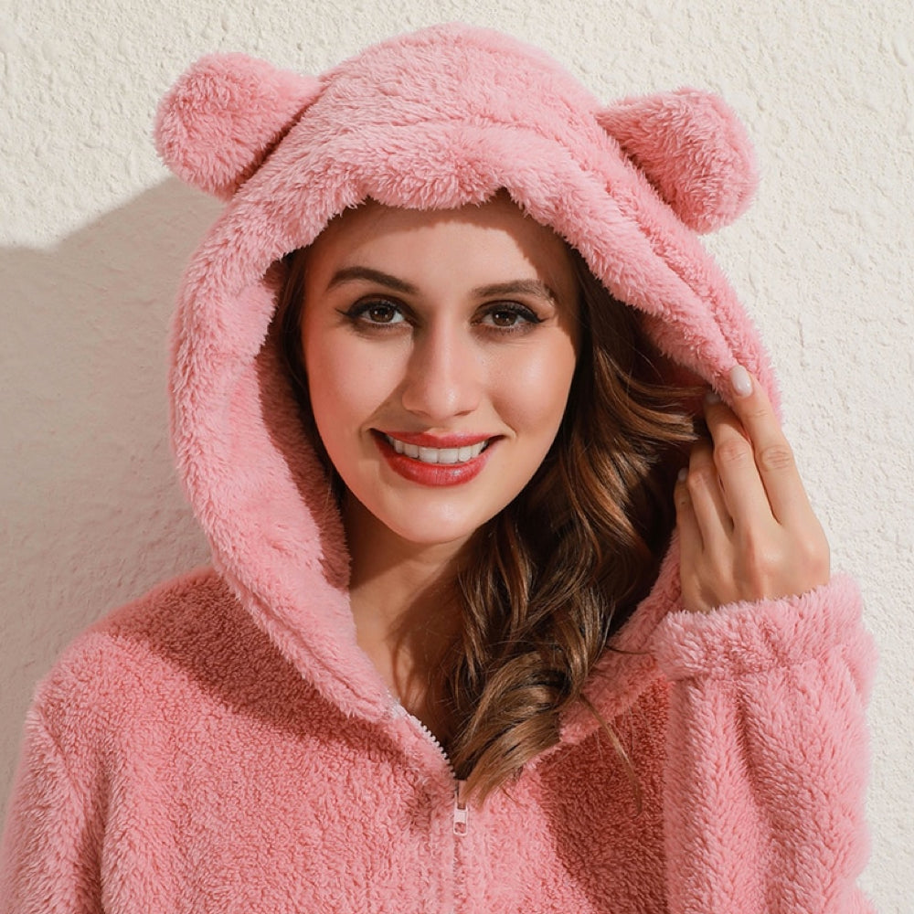 SnugglePaws - Superzachte Fleece Onesie met Berenoortjes 1
