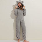 SnugglePaws - Superzachte Fleece Onesie met Berenoortjes 3