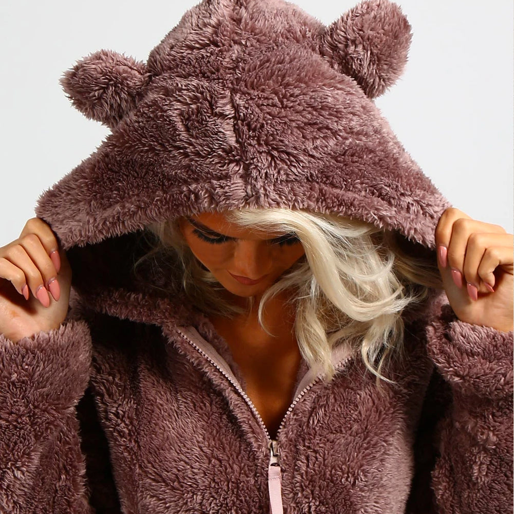 SnugglePaws - Superzachte Fleece Onesie met Berenoortjes 6