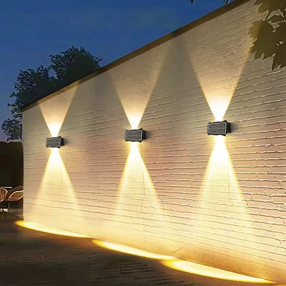 Solar Wandlamp Buiten met IP65 Waterdicht en Zonne-energie 0
