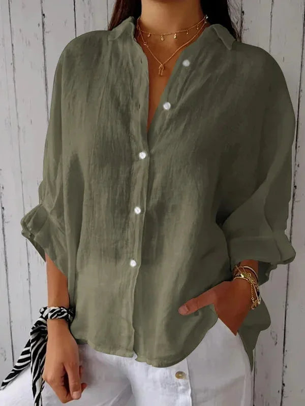 Sophie - Stijlvolle Linnen Damesblouse 0