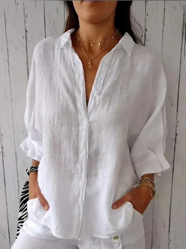 Sophie - Stijlvolle Linnen Damesblouse 6