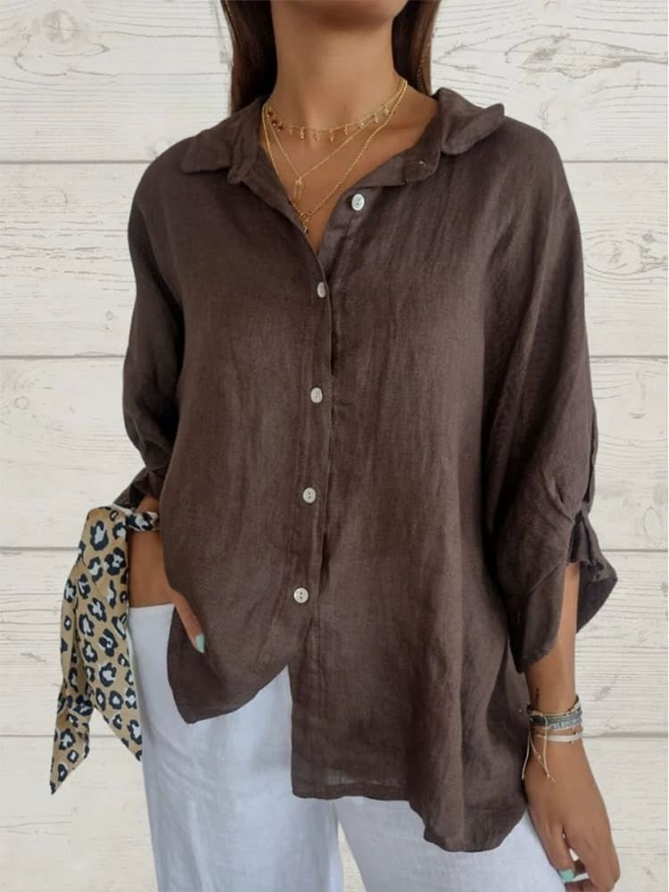 Sophie - Stijlvolle Linnen Damesblouse 7