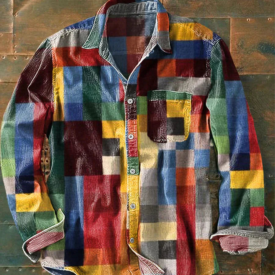 Spencer - Geruit kleurrijk unisex overhemd 0