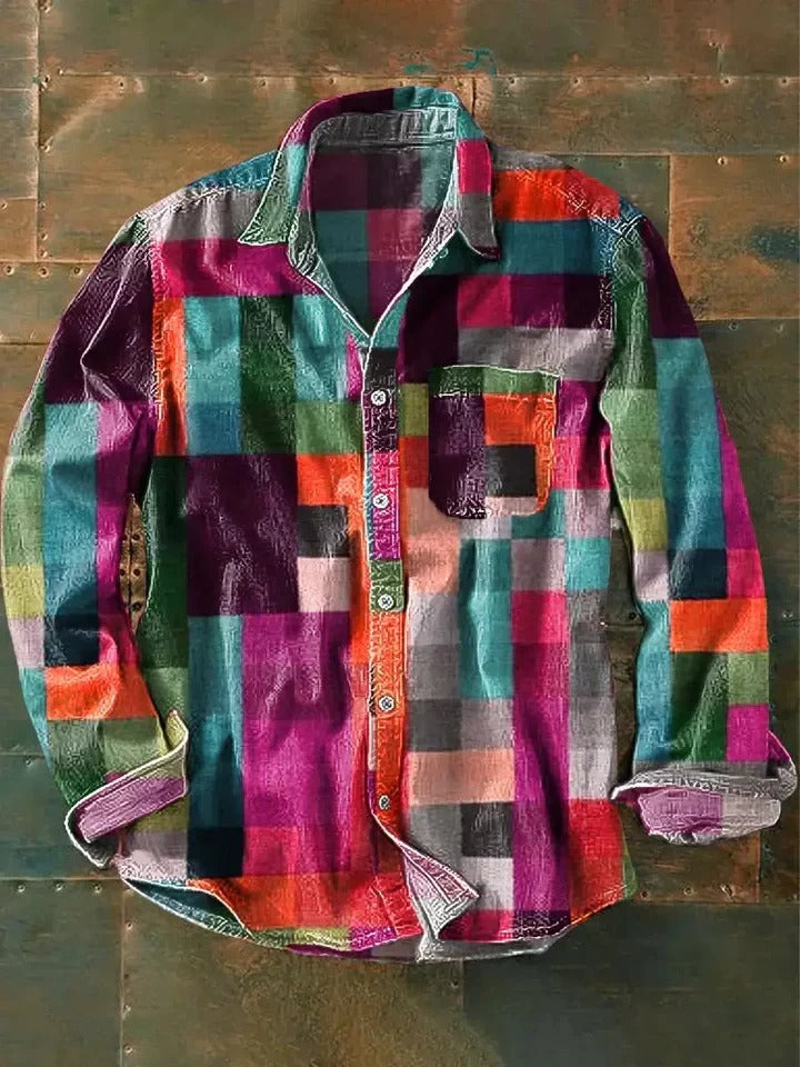 Spencer - Geruit kleurrijk unisex overhemd 2