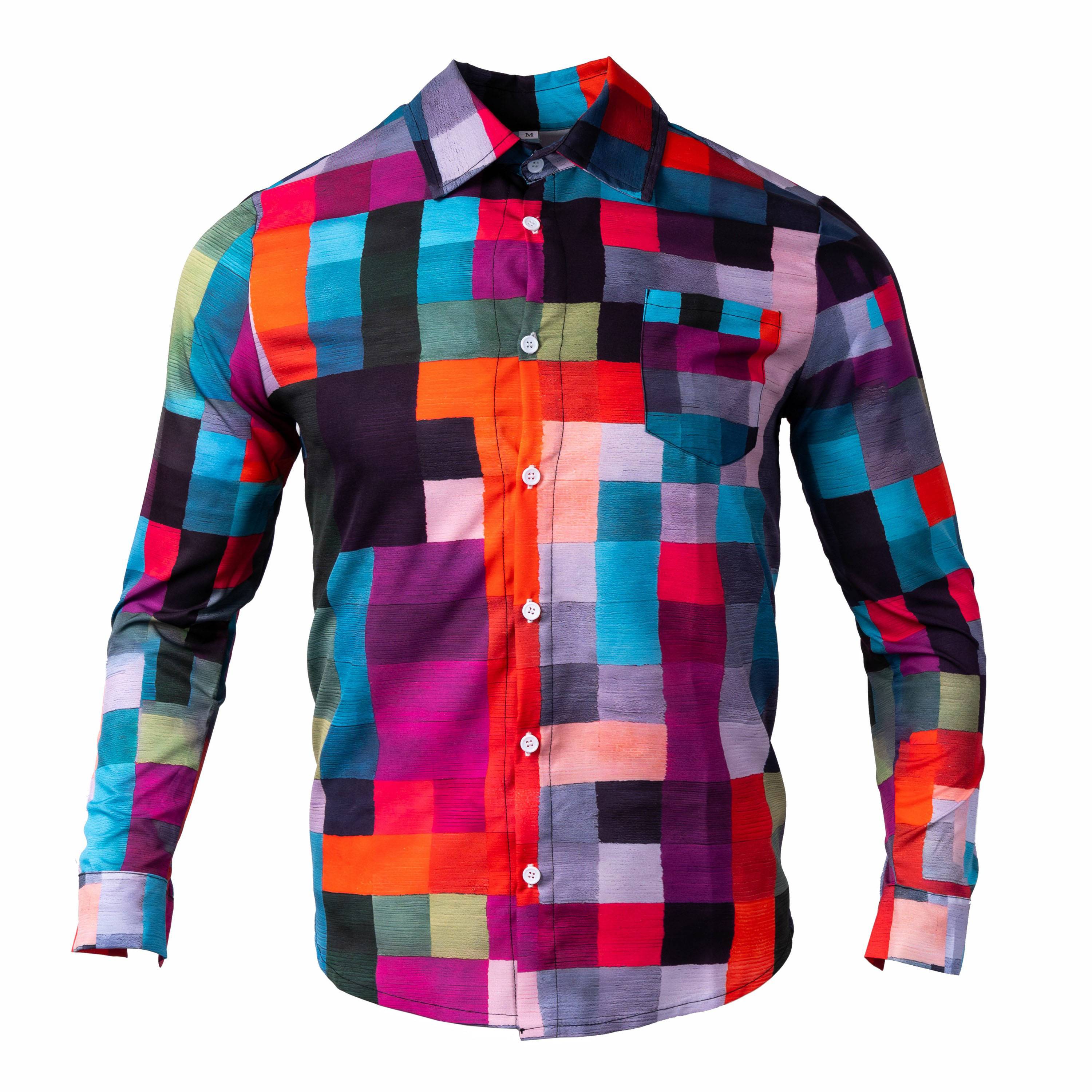 Spencer - Geruit kleurrijk unisex overhemd 3