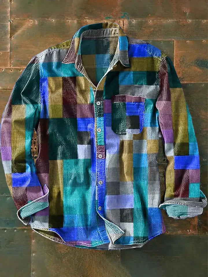 Spencer - Geruit kleurrijk unisex overhemd 4