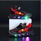 Superheld LED Sneakers voor Kinderen – Met Verlichte Klittenbandsluiting