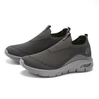 Hommes - Comfortabele zwarte slip-on sneakers