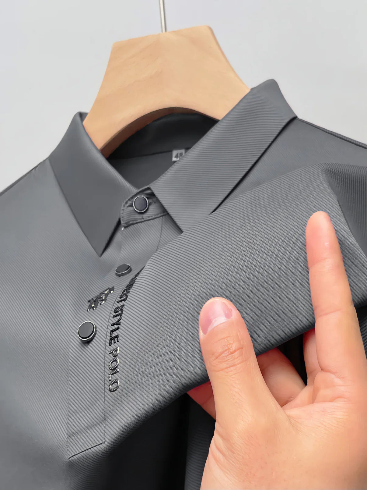 Variant image for Heren Poloshirt Blauw M Spierfit Katoen-33