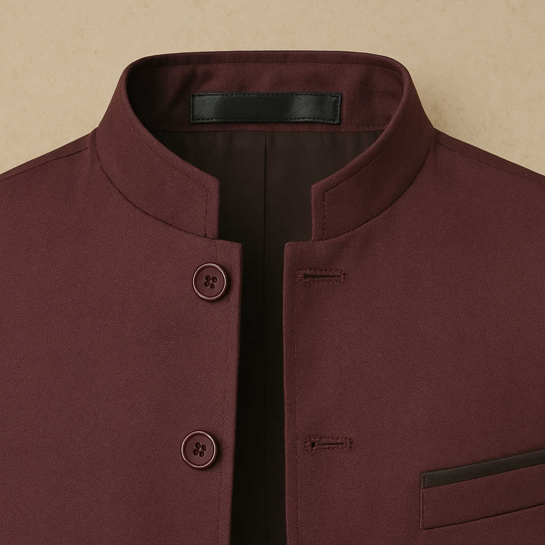 Labyrinth - Stijlvolle Elegante Blazer Heren | Luxe Tailoring met Opstaande Kraag