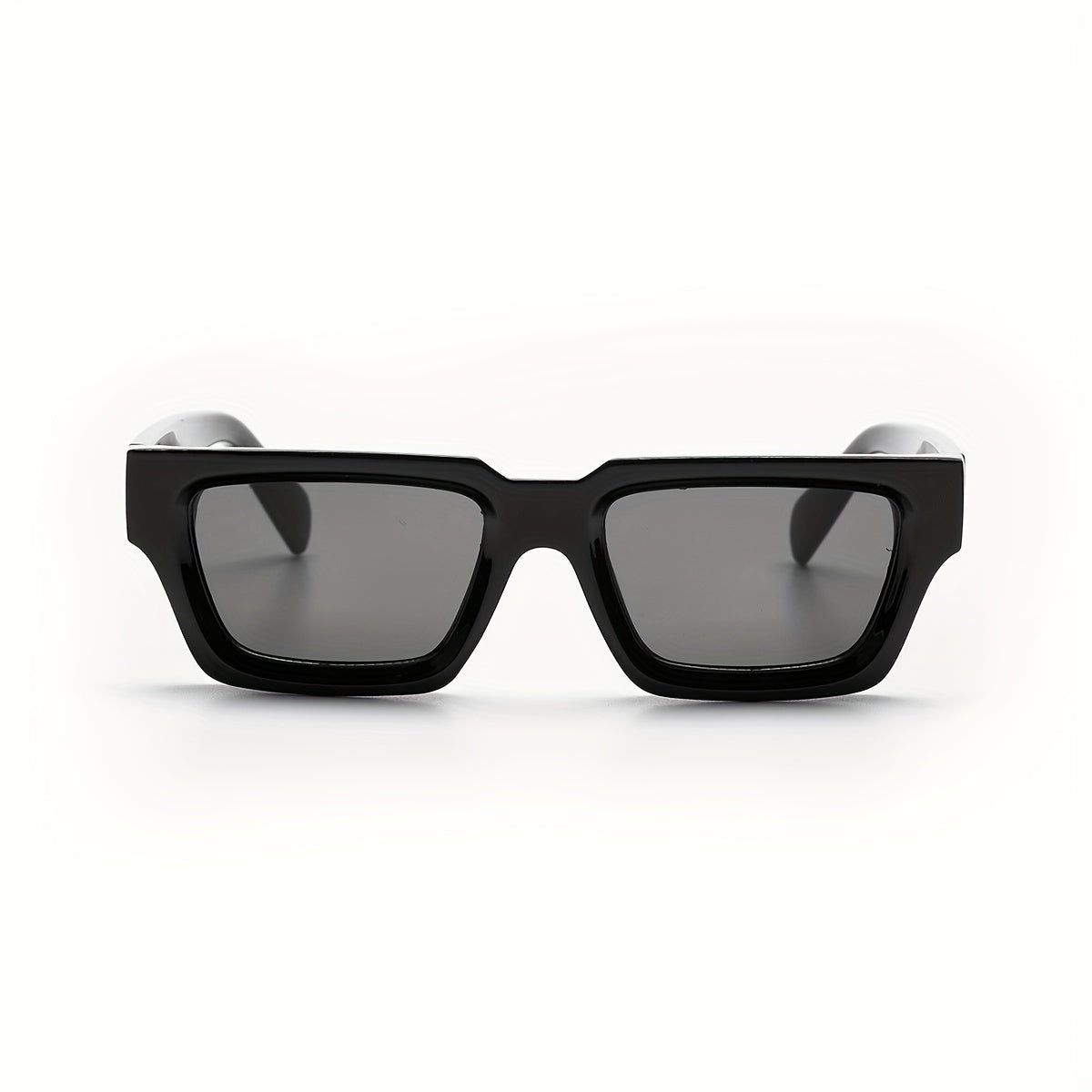 Stoere Zwarte Retro Zonnebril Dames en Heren met Vierkant Frame 8
