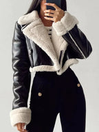 Stoere, met fleece gevoerde korte damesjas 3