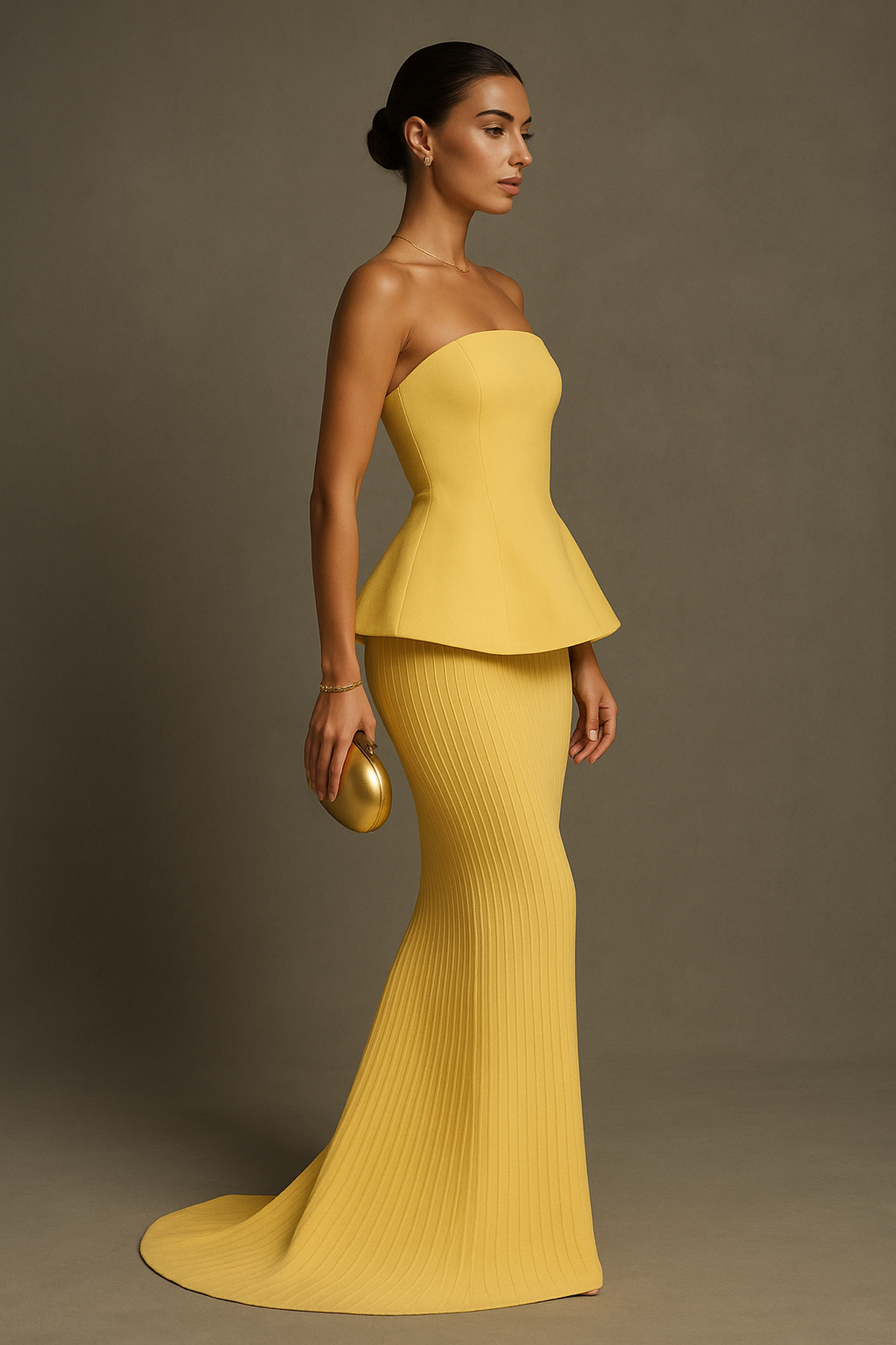 Strapless maxi-jurk 3