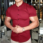 Stretch Muscle Shirt met Korte Mouwen - LeoFit 2