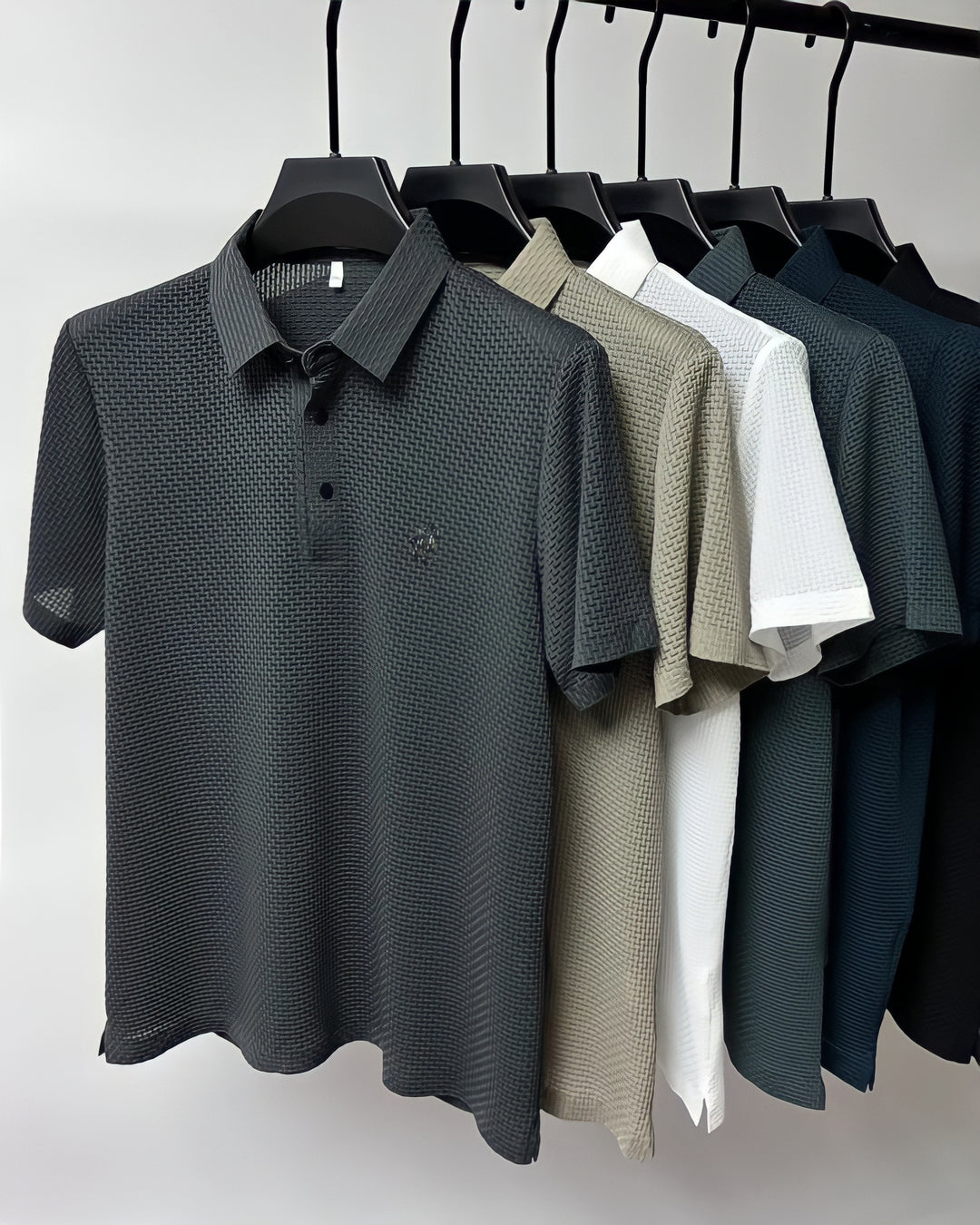 Strijkvrij slim fit poloshirt | Gestructureerd 7