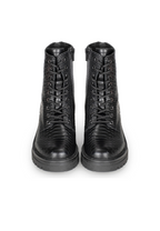 Stijlvolle Dames Veterschoenen met Pythonpatroon – Comfortabele en Veelzijdige Schoenen