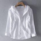 Linnen Shirt Gevoerd Lichtgewicht Ademend Casual Top