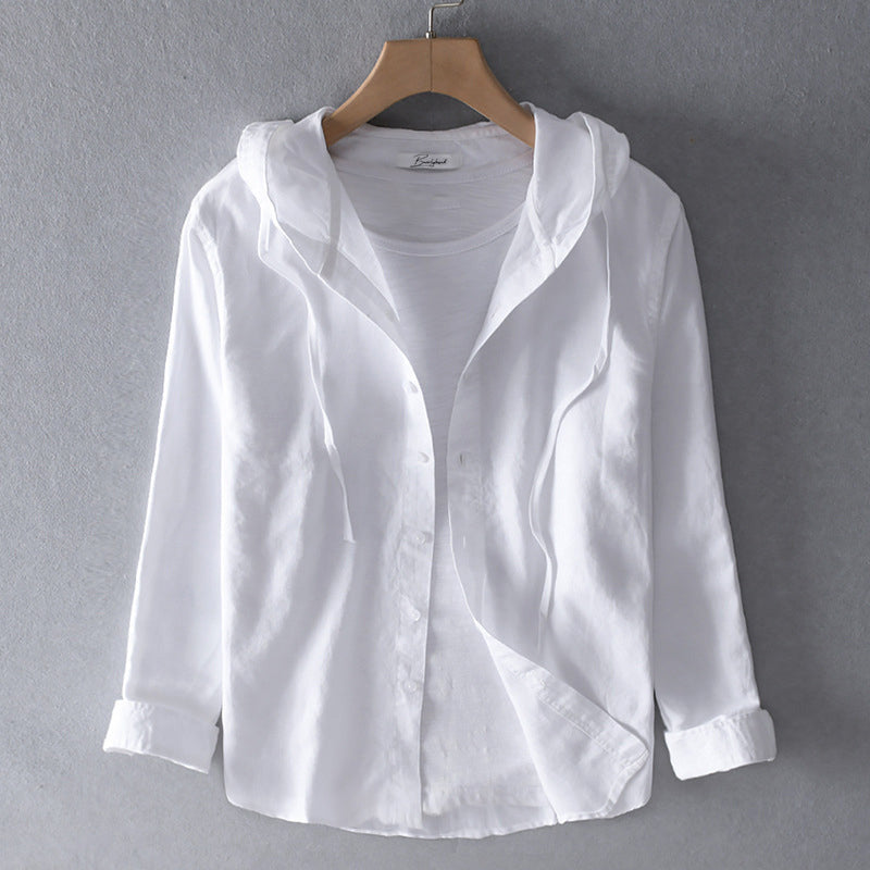 Linnen Shirt Gevoerd Lichtgewicht Ademend Casual Top