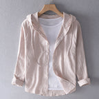 Linnen Shirt Gevoerd Lichtgewicht Ademend Casual Top