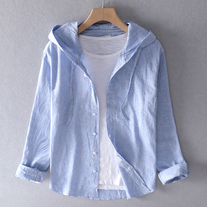 Linnen Shirt Gevoerd Lichtgewicht Ademend Casual Top