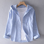 Linnen Shirt Gevoerd Lichtgewicht Ademend Casual Top