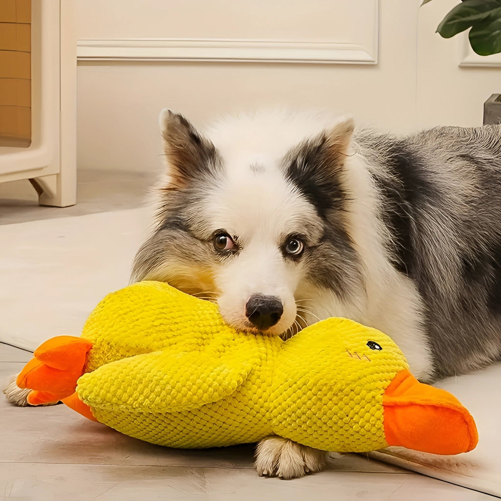 Grote Duurzame Pluche Eend Speelgoed voor Honden - Zachte Knuffelige Comfort