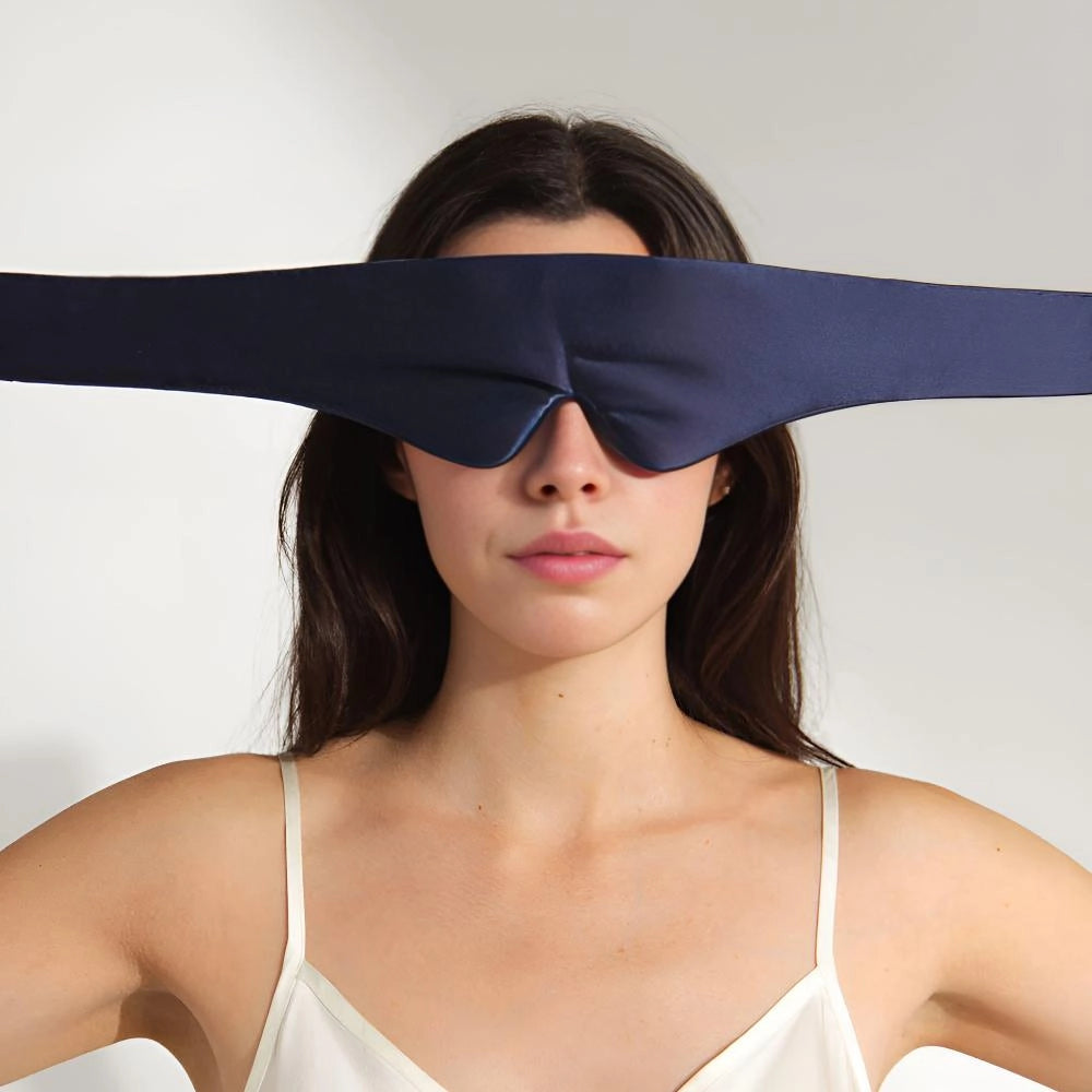 Luxe Teal Zijde Oogmasker - Comfortabel, Hypoallergeen & Verstelbaar