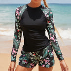 Tankini Set Dames met Lange Mouwen en Shorts – Comfortabele Zwemkleding 1