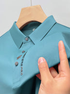 Variant image for Heren Poloshirt Blauw M Spierfit Katoen-41