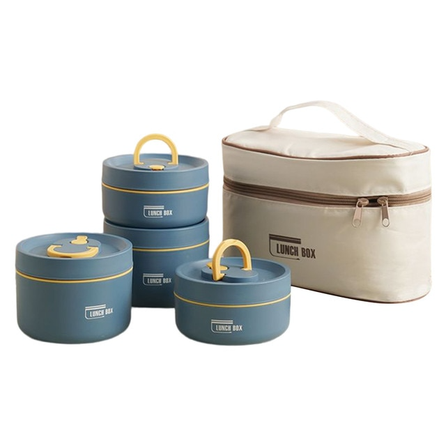 ThermoBox meerlaagse geïsoleerde lunchbox met GRATIS draagtas 21
