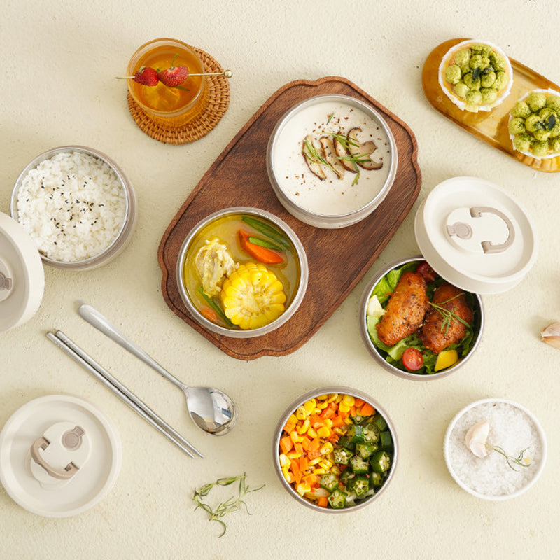 ThermoBox meerlaagse geïsoleerde lunchbox met GRATIS draagtas 6