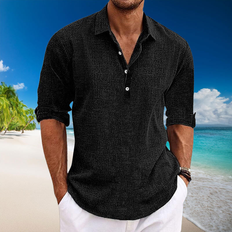 Casual Linnen Langsleeve Shirt voor Heren en Dames